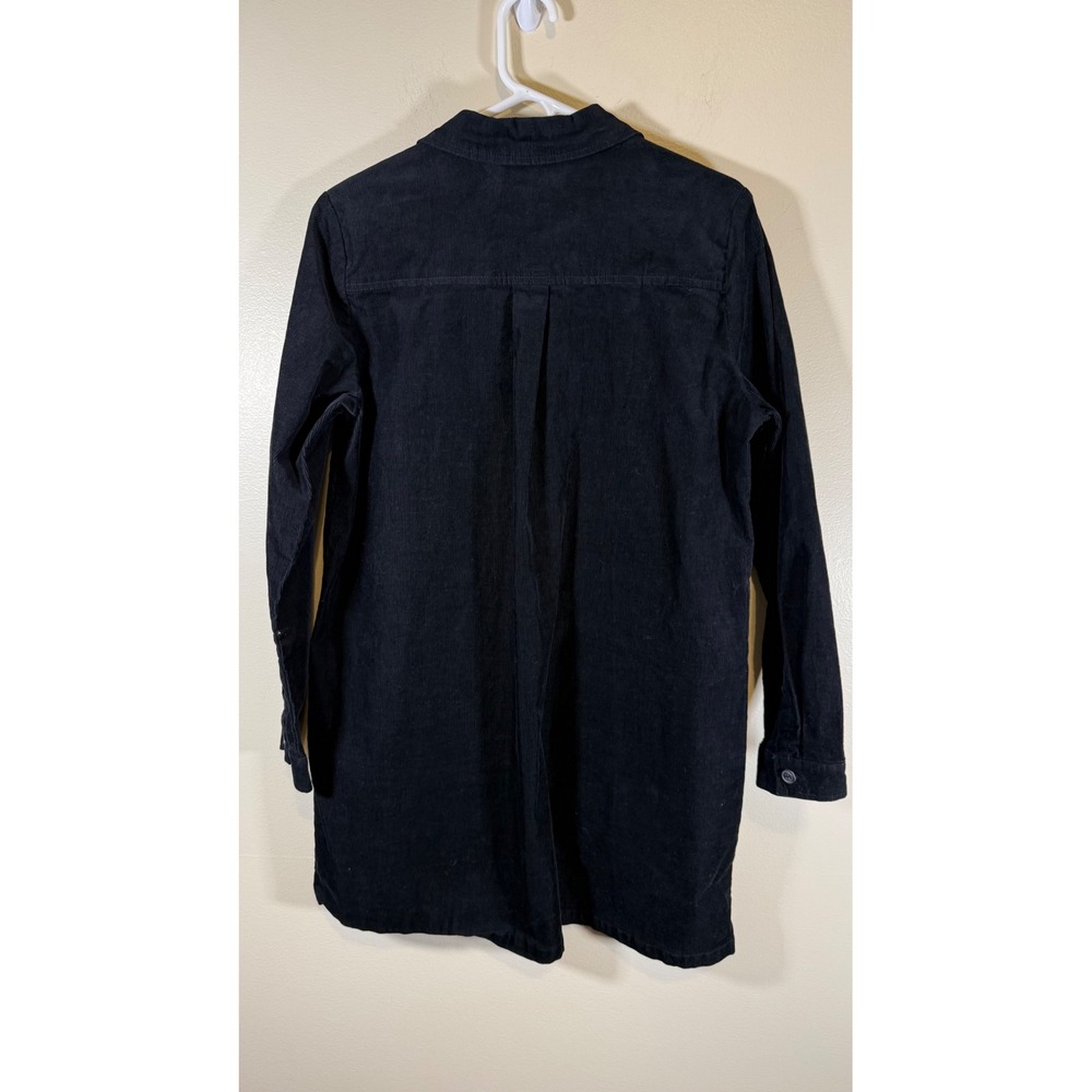 Thought Black Corduroy Button Front Long Sleeve Shirt Dress Size‎ 14 Sustainable - Picture 9 of 9